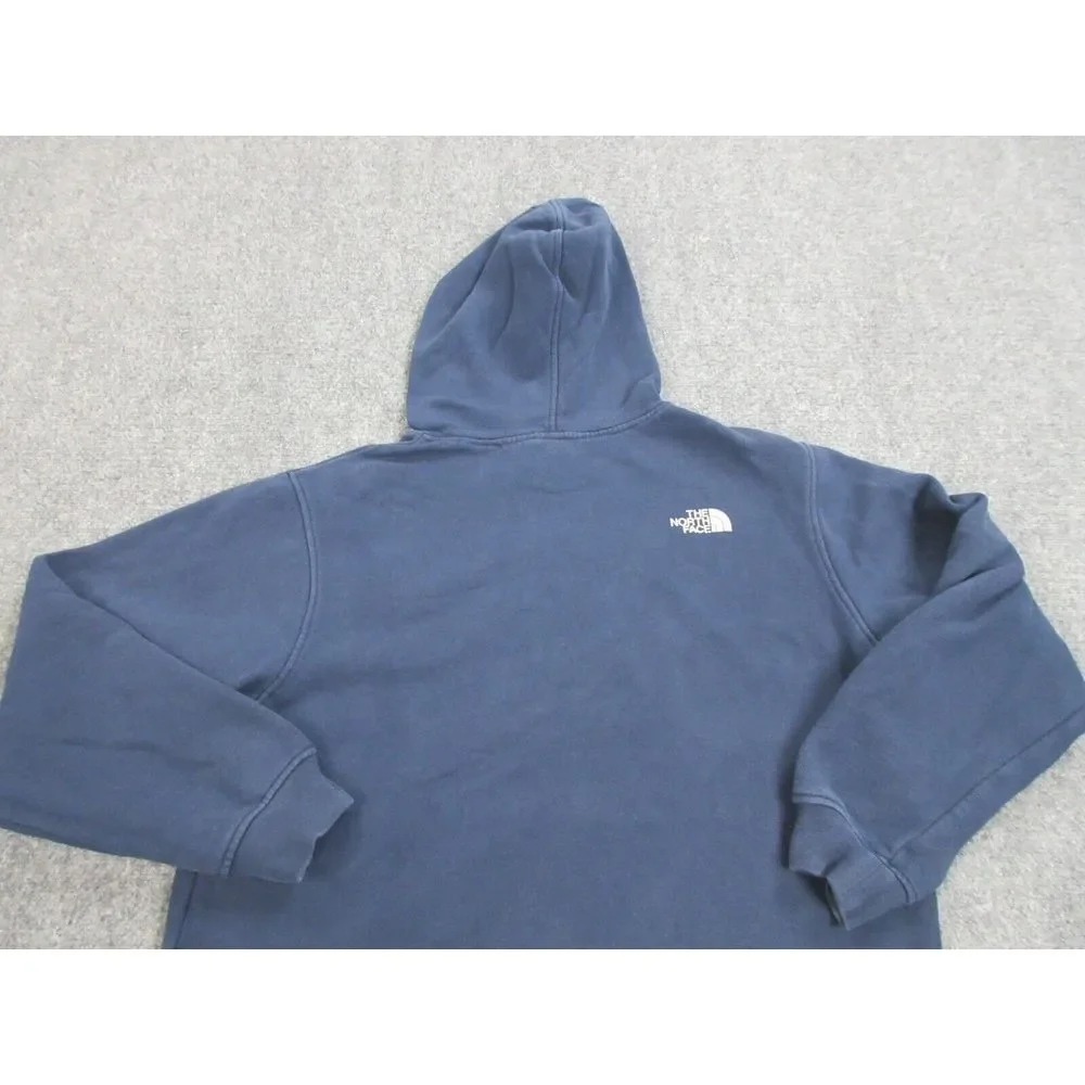 North Face Sweater Mens‎ Large Blue Logo Hoodie Outdoors Casual Sweatshirt